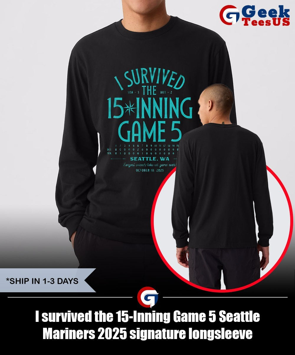 I survived the 15-Inning Game 5 Seattle Mariners 2025 signature shirt