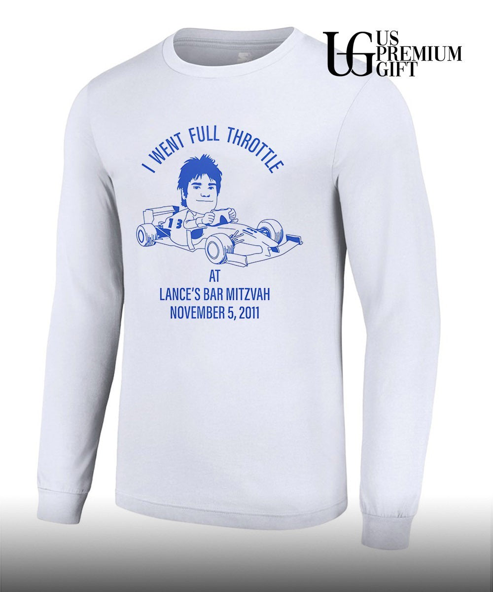 I went full throttle at Lance’s Bar Mitzvah shirt