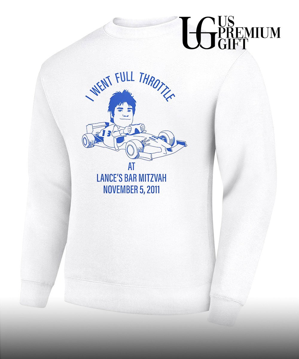 I went full throttle at Lance’s Bar Mitzvah shirt