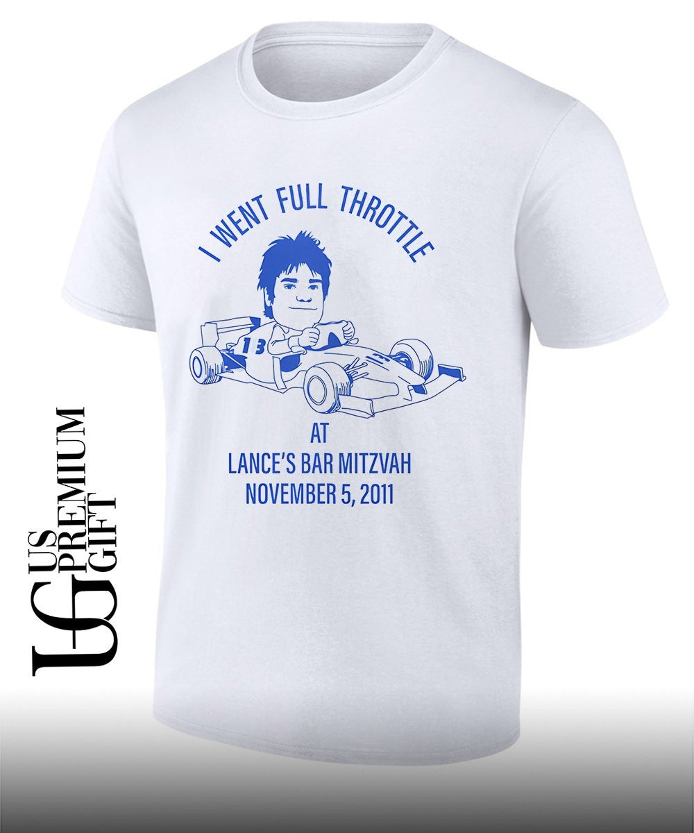 I went full throttle at Lance’s Bar Mitzvah shirt
