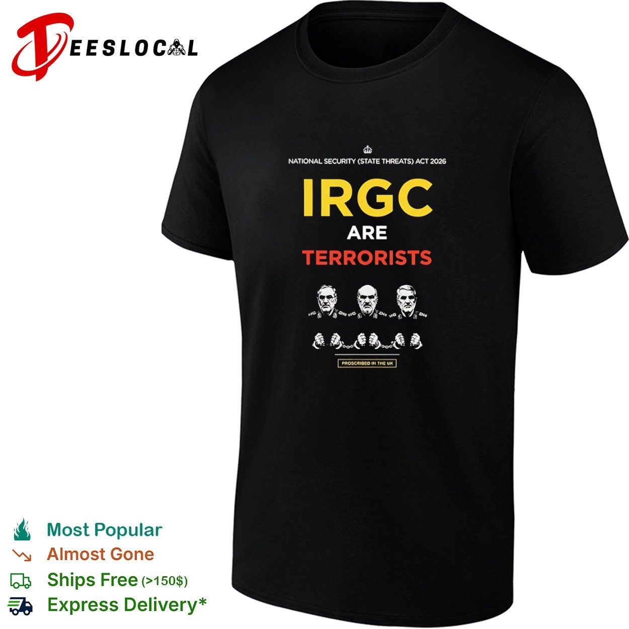 IRGC Are Terrorists National Security State Threats Act 2026 shirt