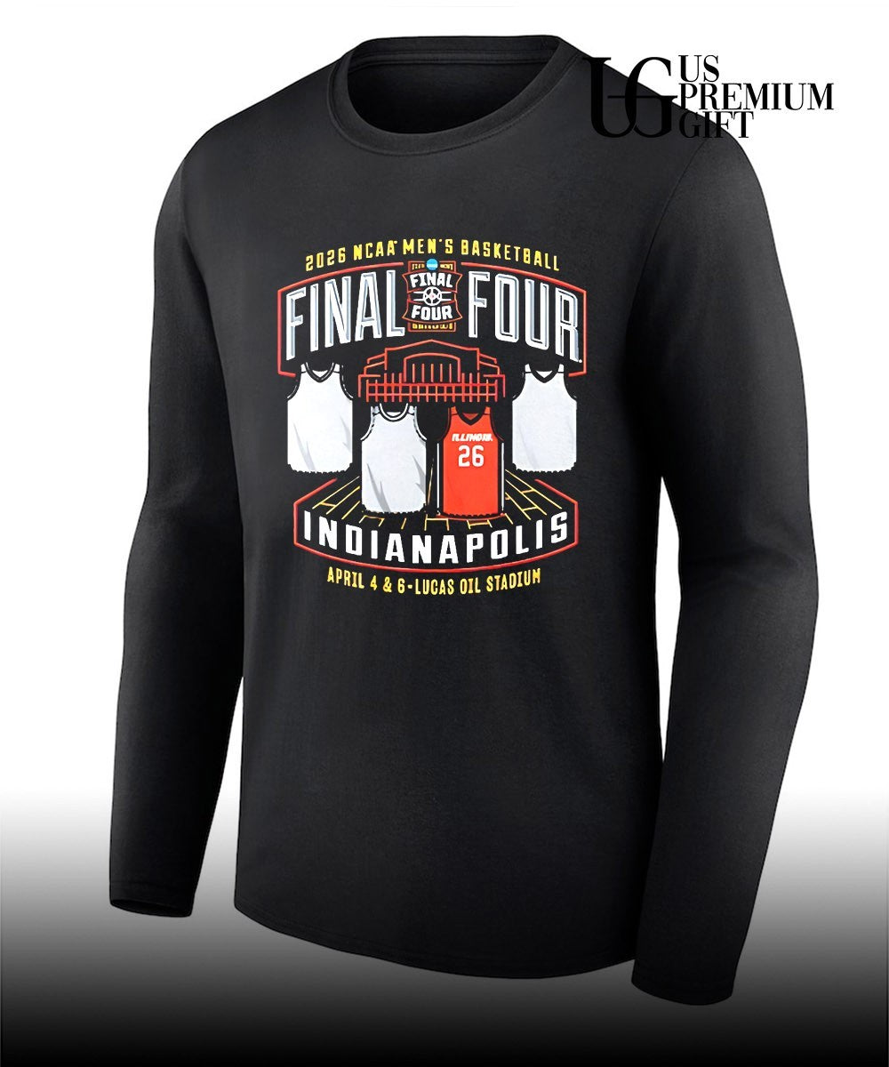 Illinois Fighting Illini NCAA Men’s basketball NCAA 2026 Final Four 4-Team shirt
