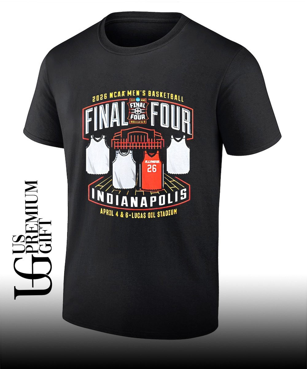 Illinois Fighting Illini NCAA Men’s basketball NCAA 2026 Final Four 4-Team shirt