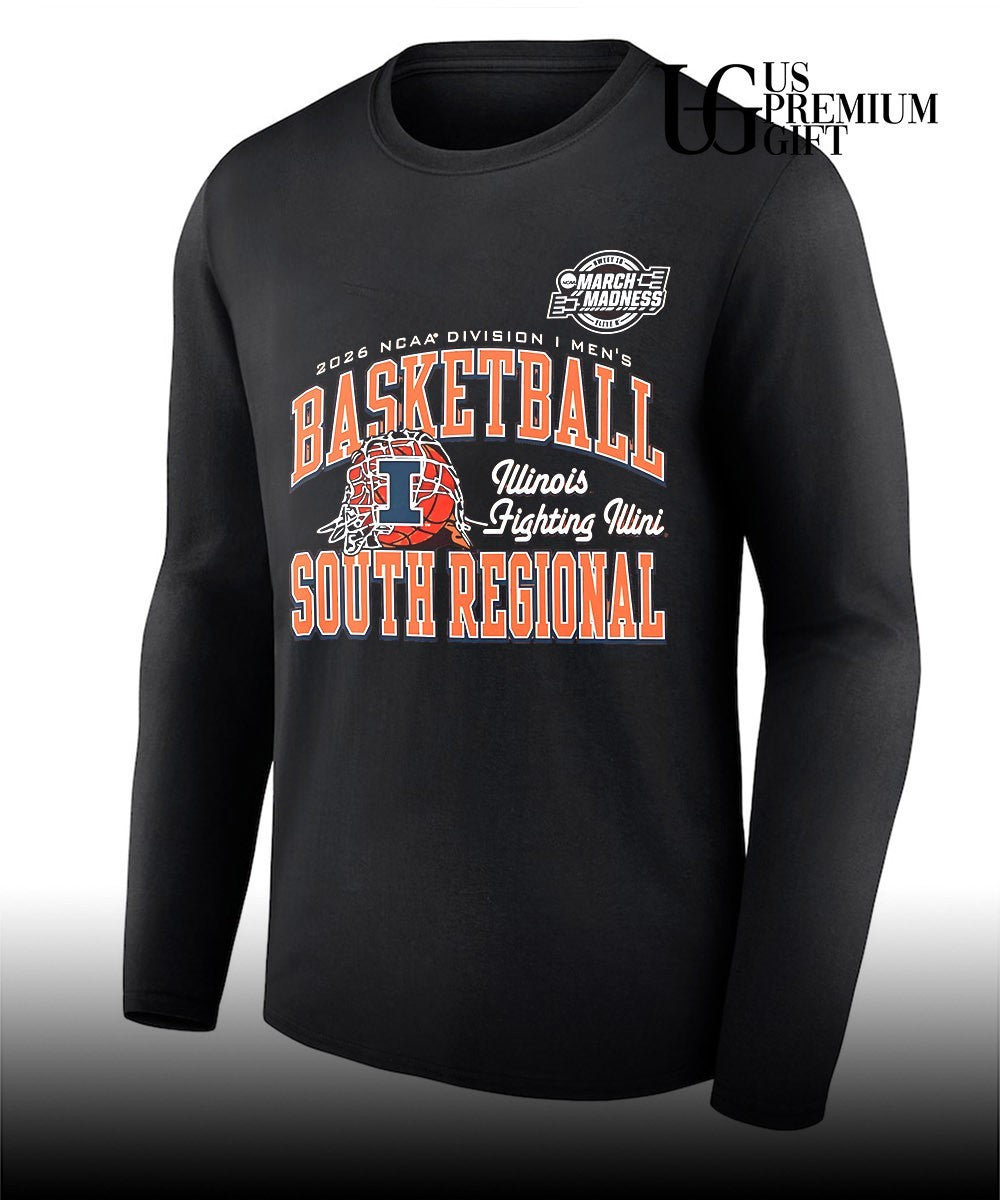 Illinois Fighting Illini basketball NCAA Division I March Madness South Regional 2026 shirt