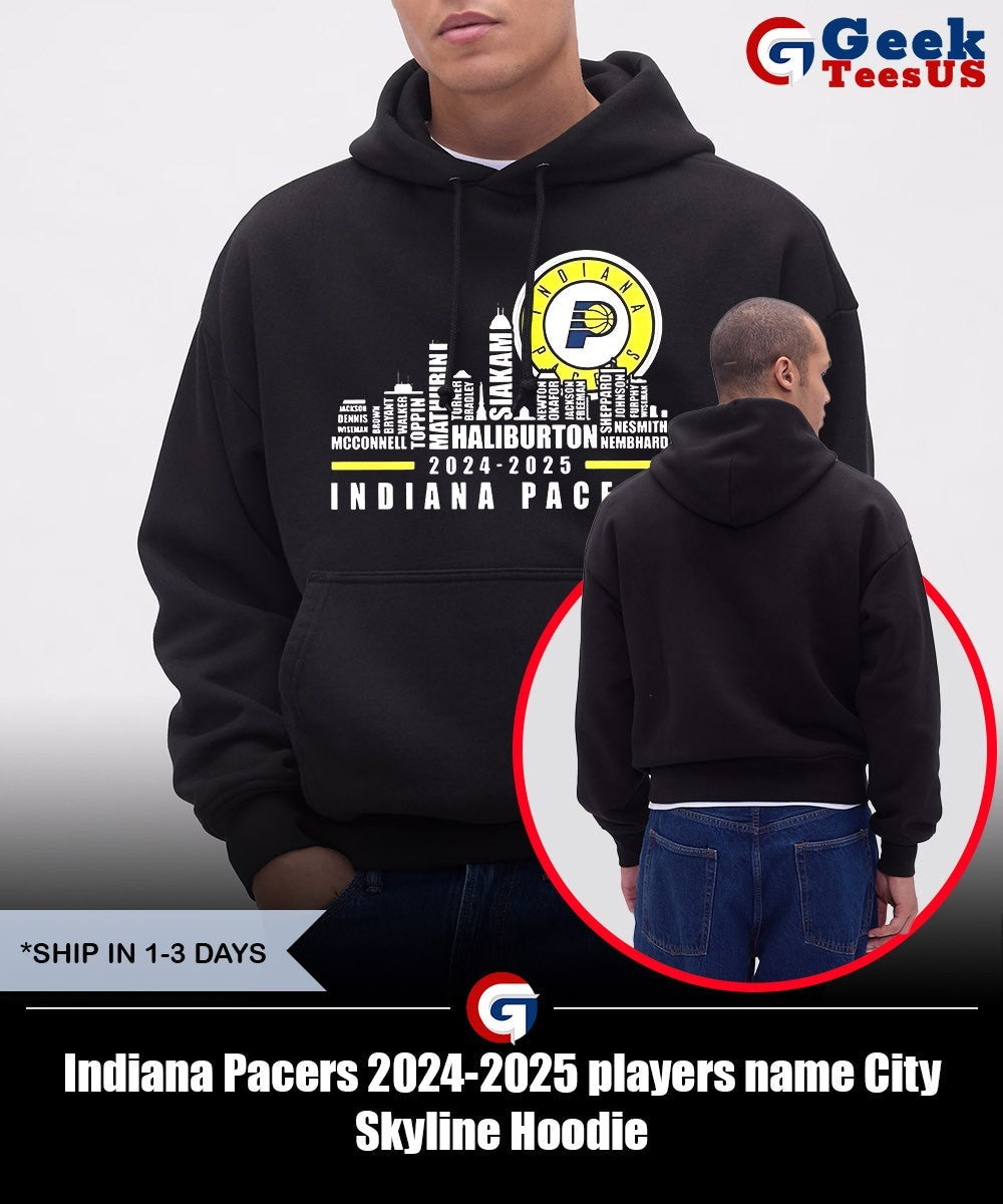 Indiana Pacers 2024-2025 players name City Skyline shirt