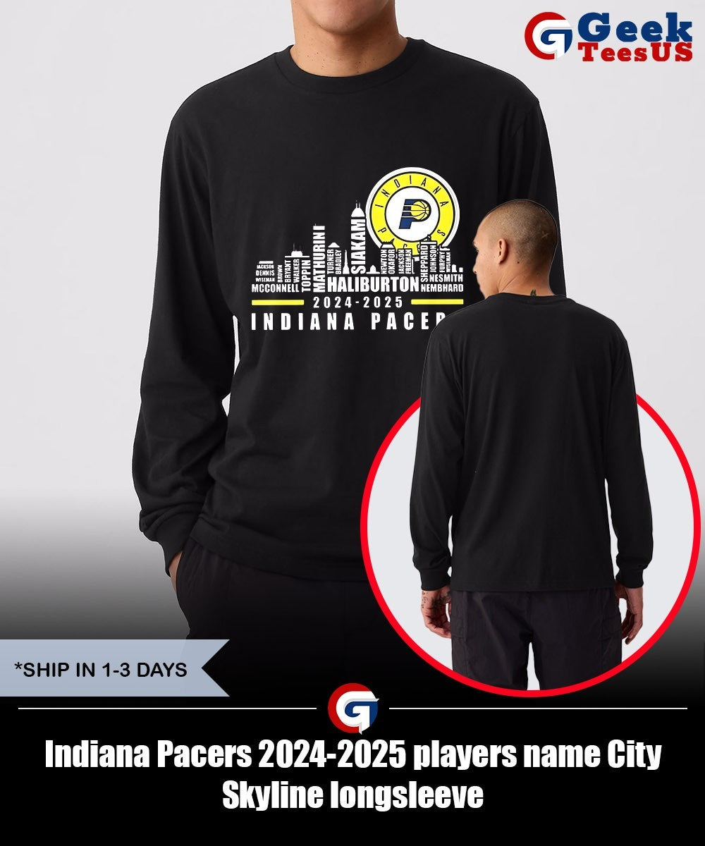 Indiana Pacers 2024-2025 players name City Skyline shirt
