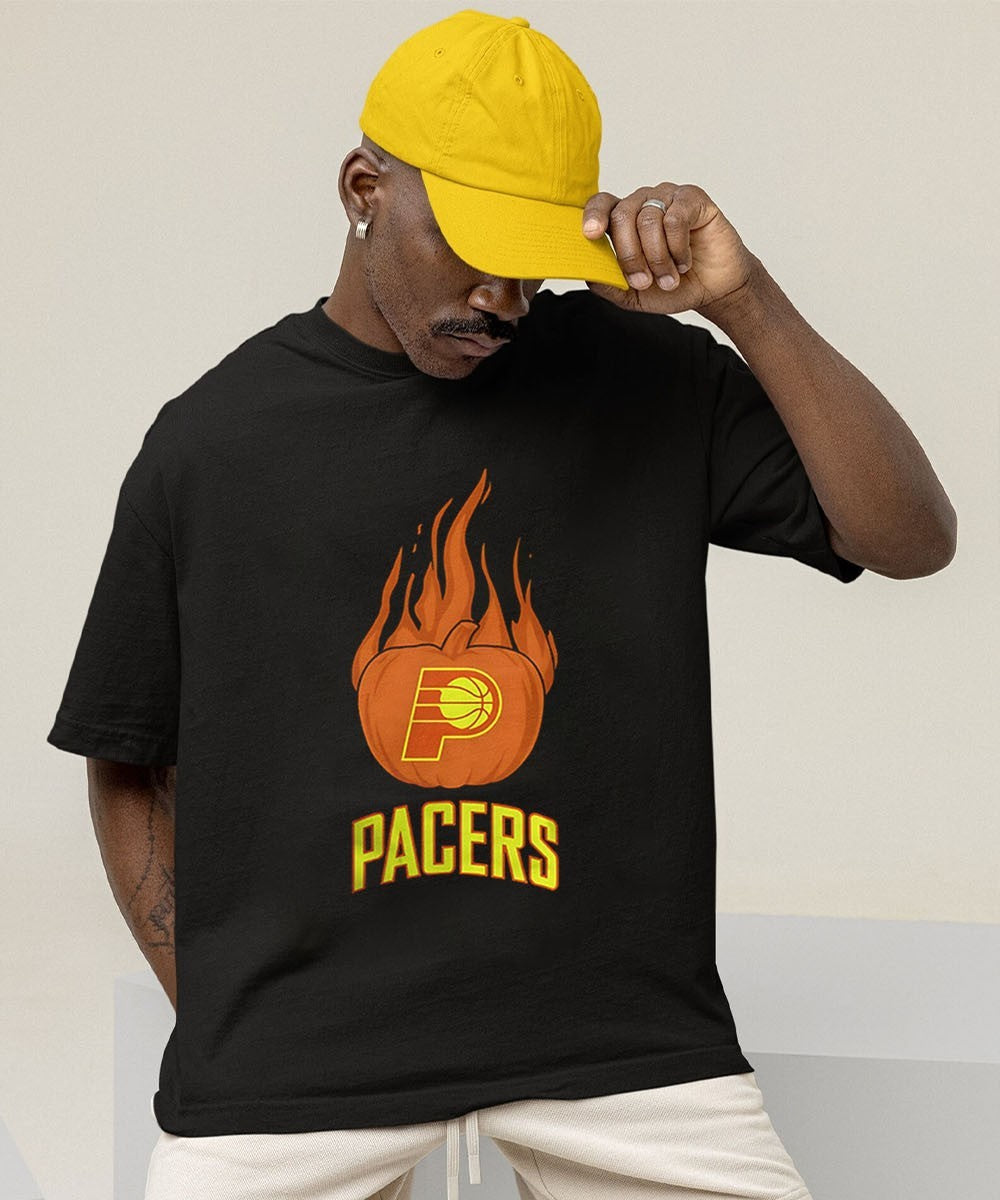 Indiana Pacers flaming pumpkin Halloween 2025 shirt