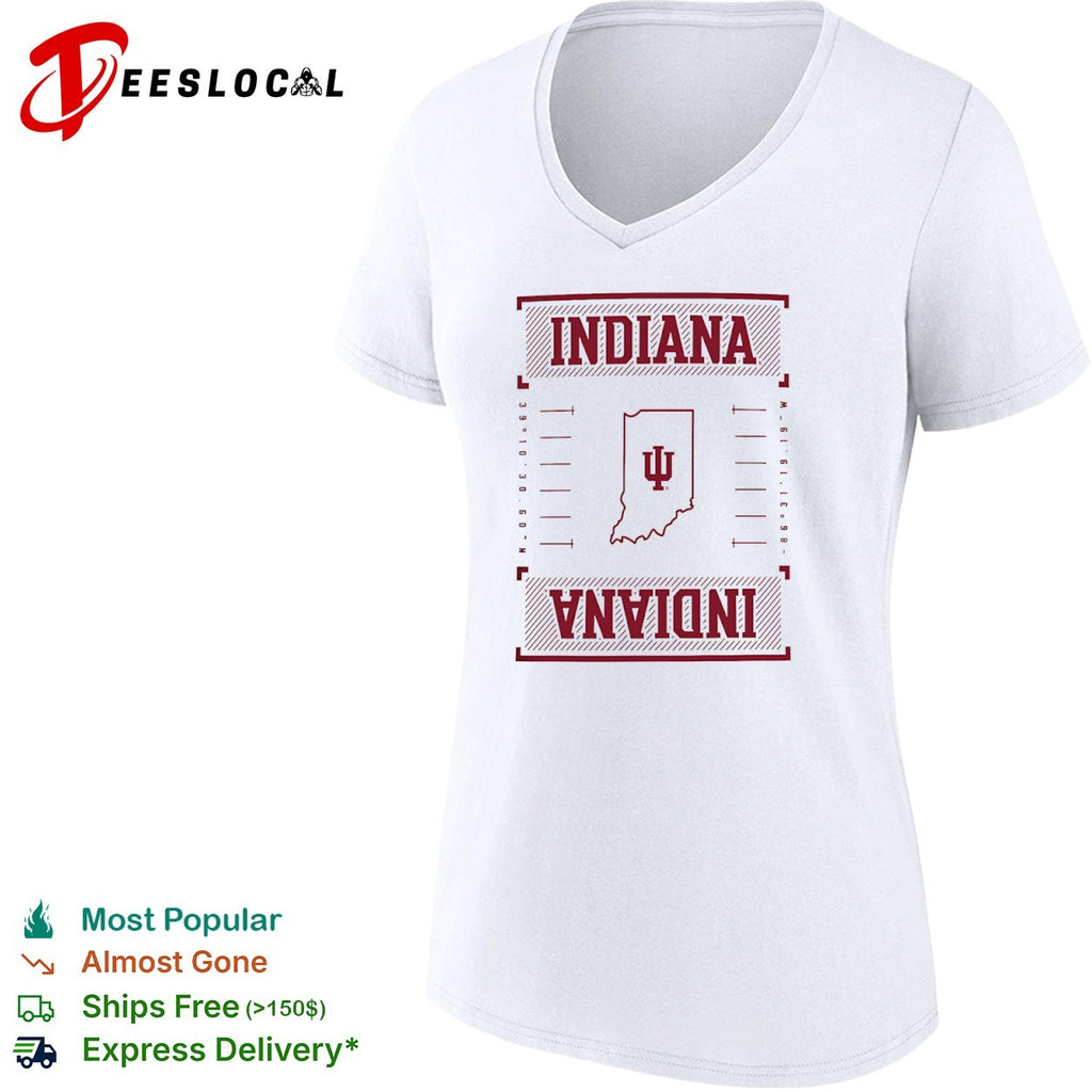 Indiana University Coordinates Map Logo shirt