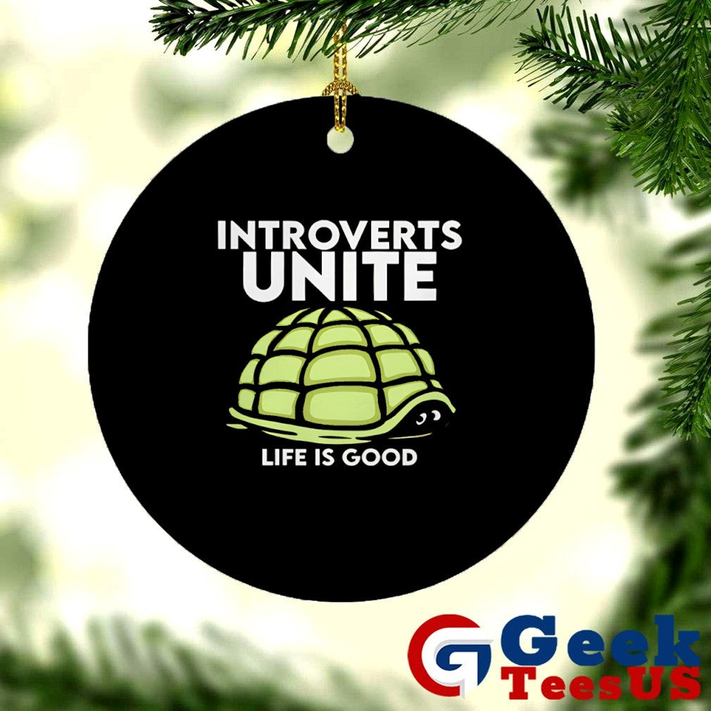 Introverts unite life is good turtle shirt
