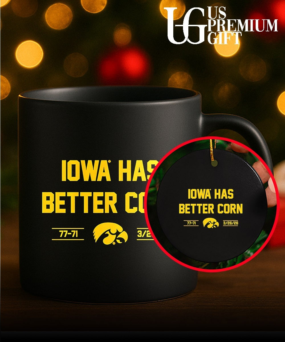 Iowa Hawkeyes Basketball Iowa has better corn 77-71 March 2026 shirt