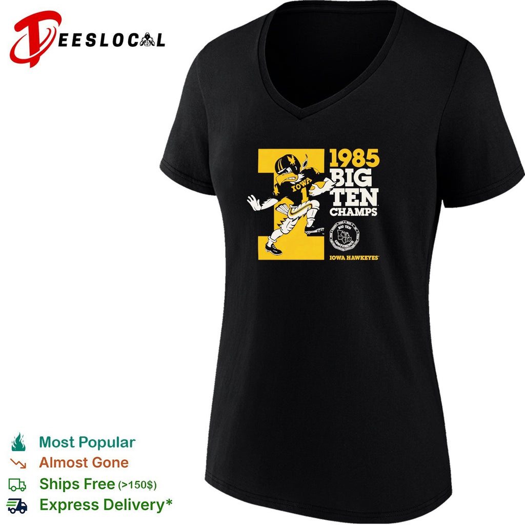 Iowa Hawkeyes Herky mascot 1985 Big Ten champs jersey number 1 shirt
