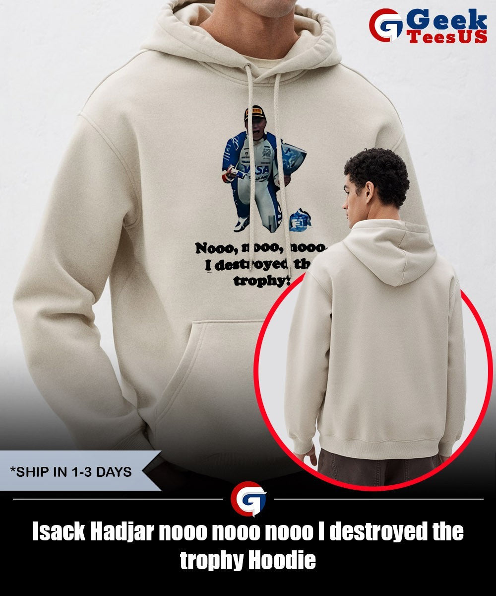 Isack Hadjar nooo nooo nooo I destroyed the trophy shirt