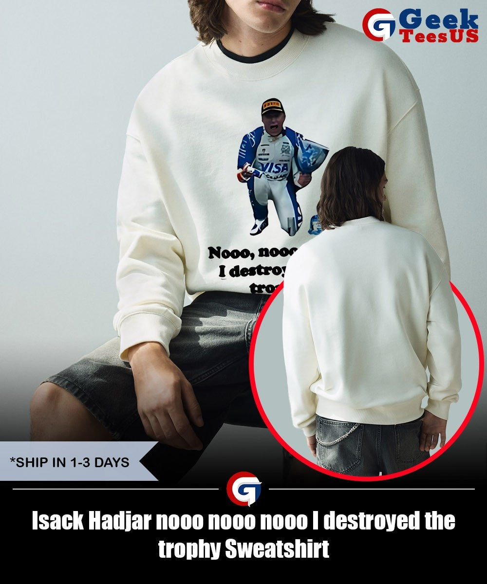 Isack Hadjar nooo nooo nooo I destroyed the trophy shirt