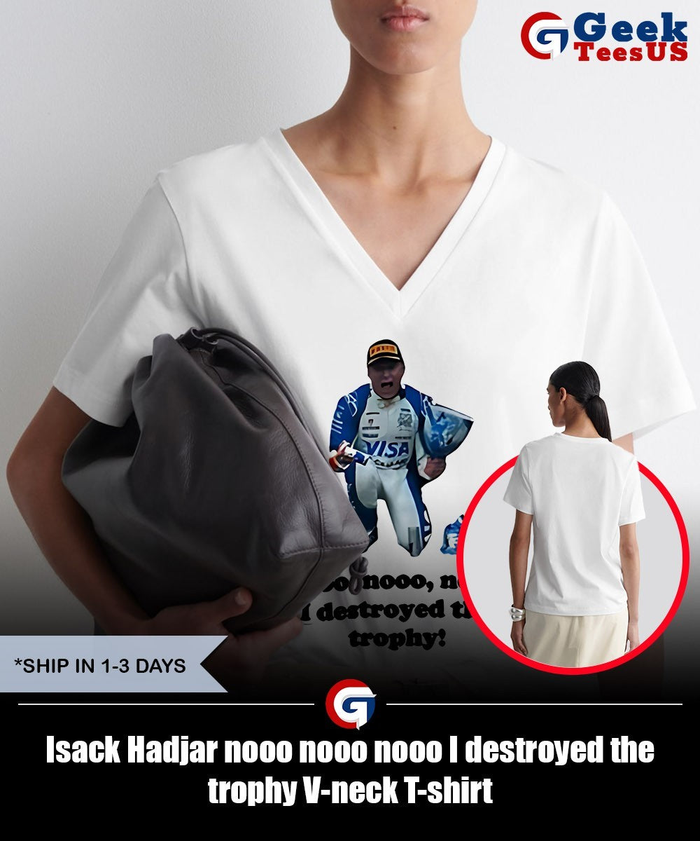 Isack Hadjar nooo nooo nooo I destroyed the trophy shirt