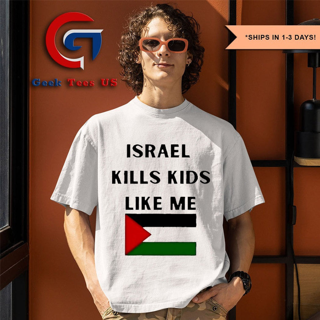 Israel kills kids like me flag shirt