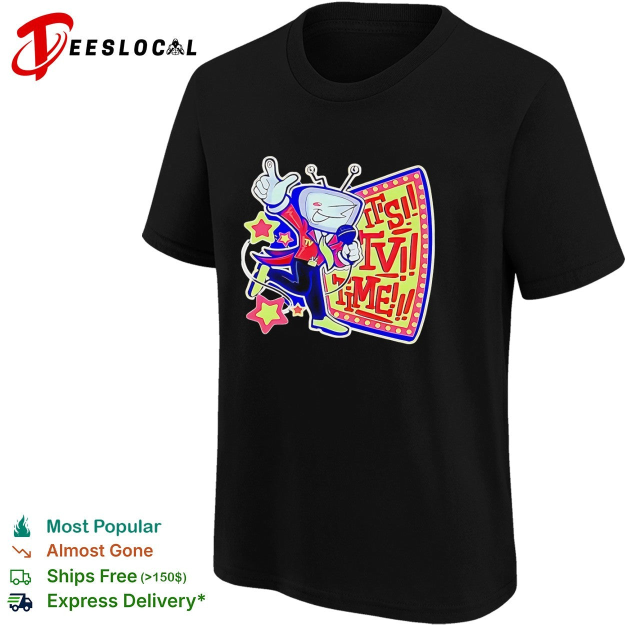It’s TV Time Retro Character television shirt