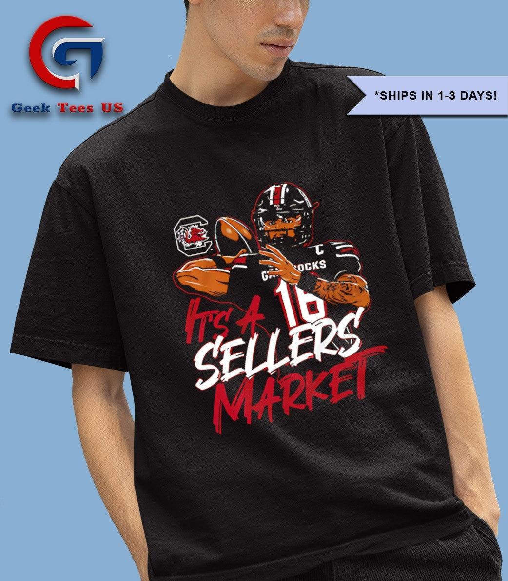 It’s a LaNorris Sellers Market South Carolina Gamecocks football shirt