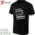 It’s not hoarding if its vinyl record spinning on turntable music lover quote shirt