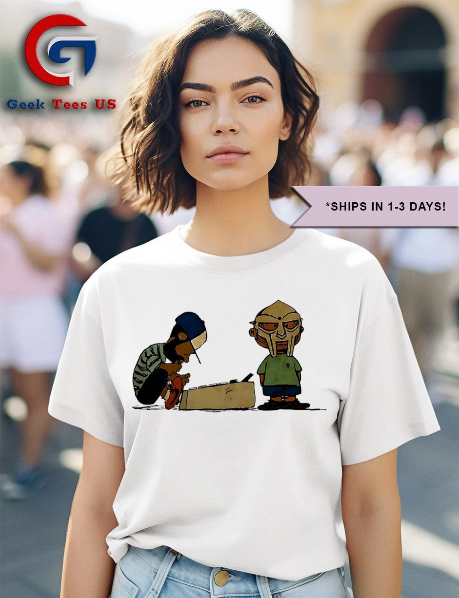 J Dilla vs Mf Doom cartoon shirt