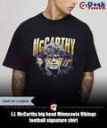 J.J. McCarthy big head Minnesota Vikings football signature shirt