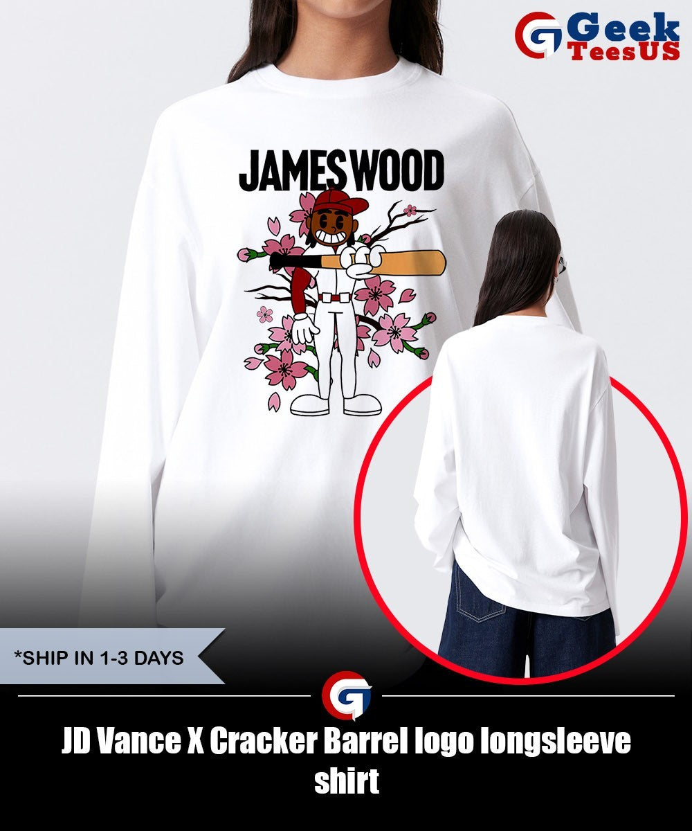 JD Vance X Cracker Barrel logo shirt