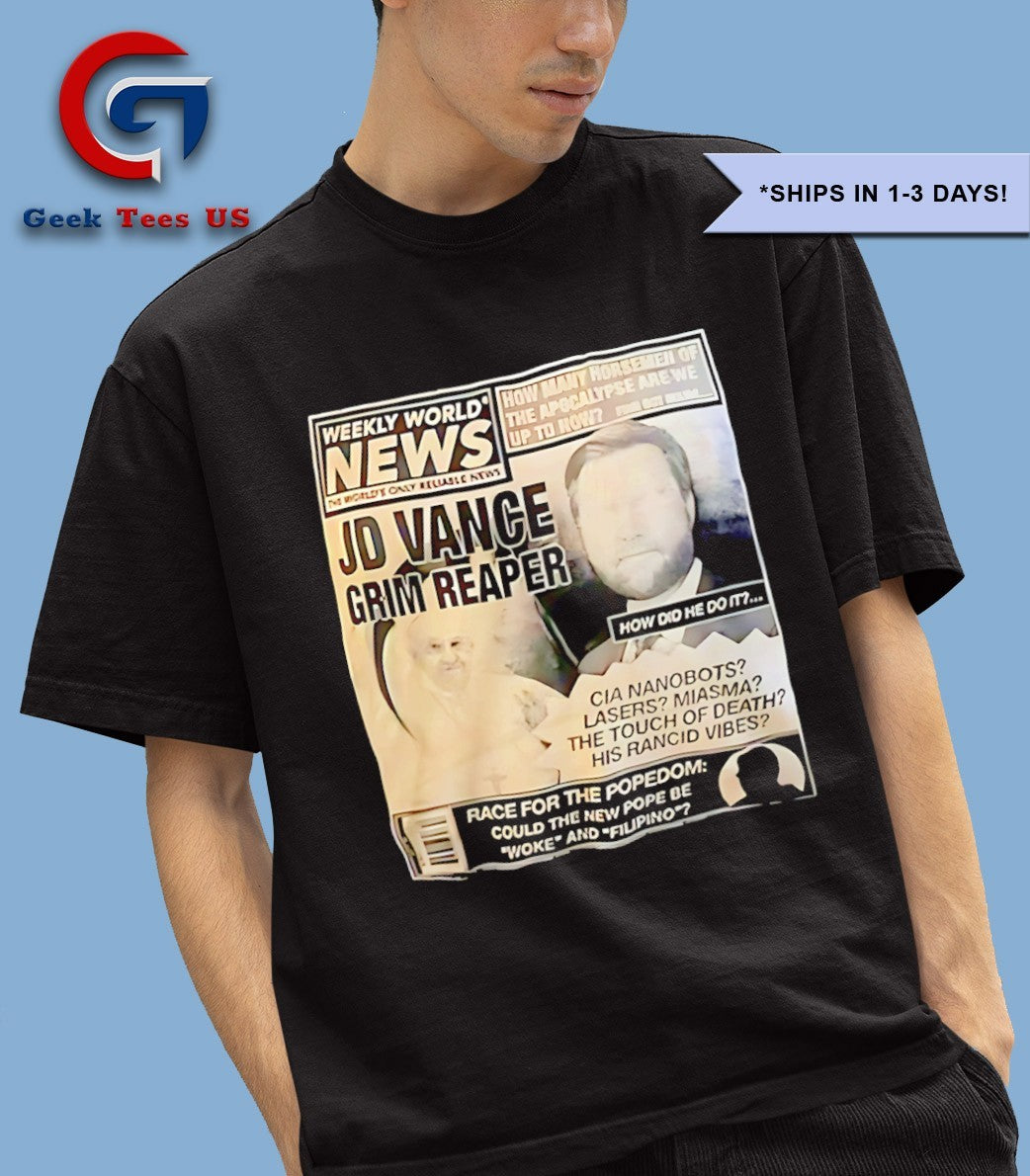 JD Vance grim reaper race for the popedom shirt