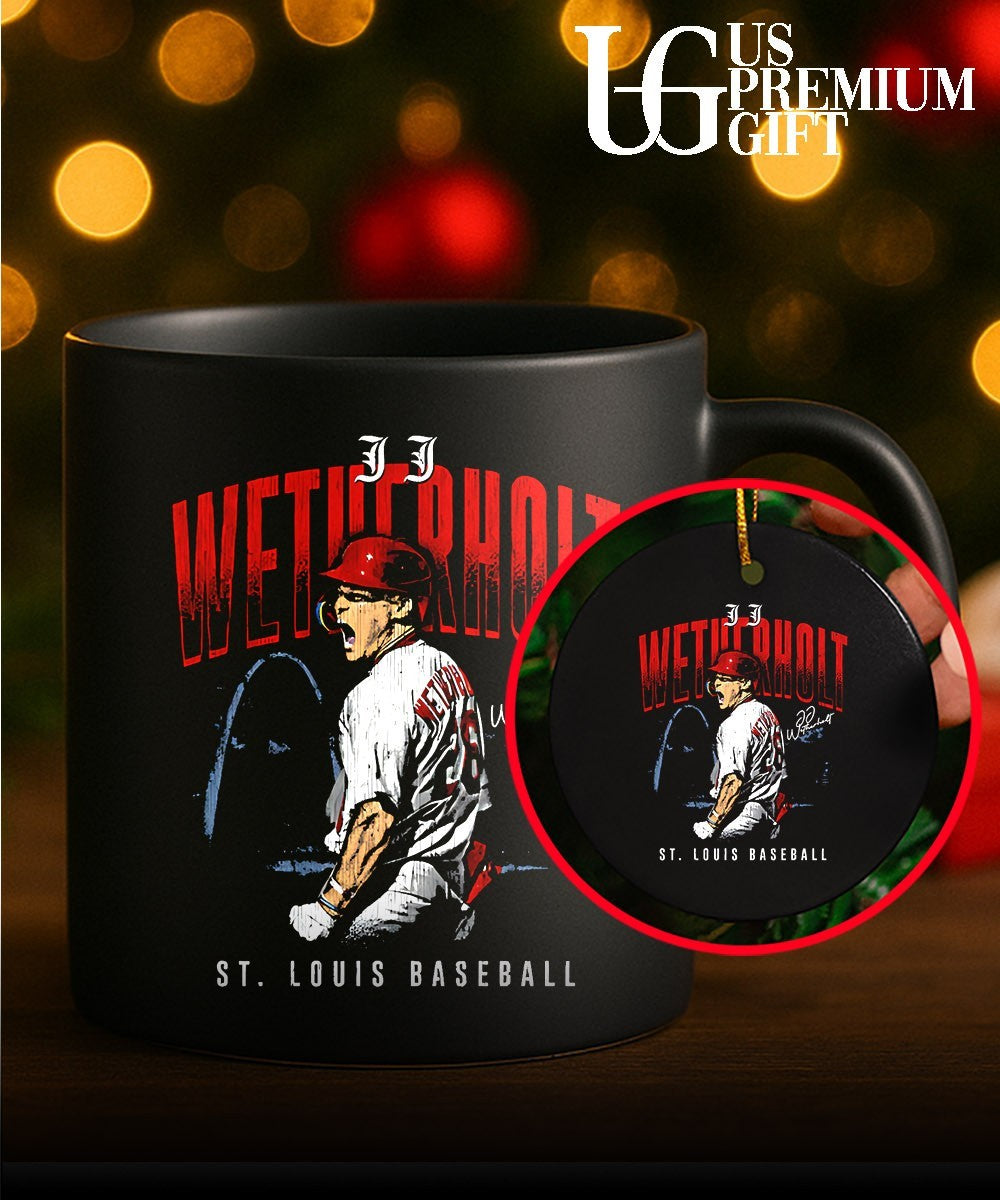 JJ Wetherholt player St. Louis Cardinals baseball signature Skyline City shirt