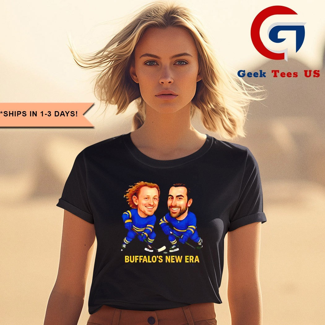 Jack Eichel and Alex Tuch Buffalo’s New Era Hockey caricatures shirt