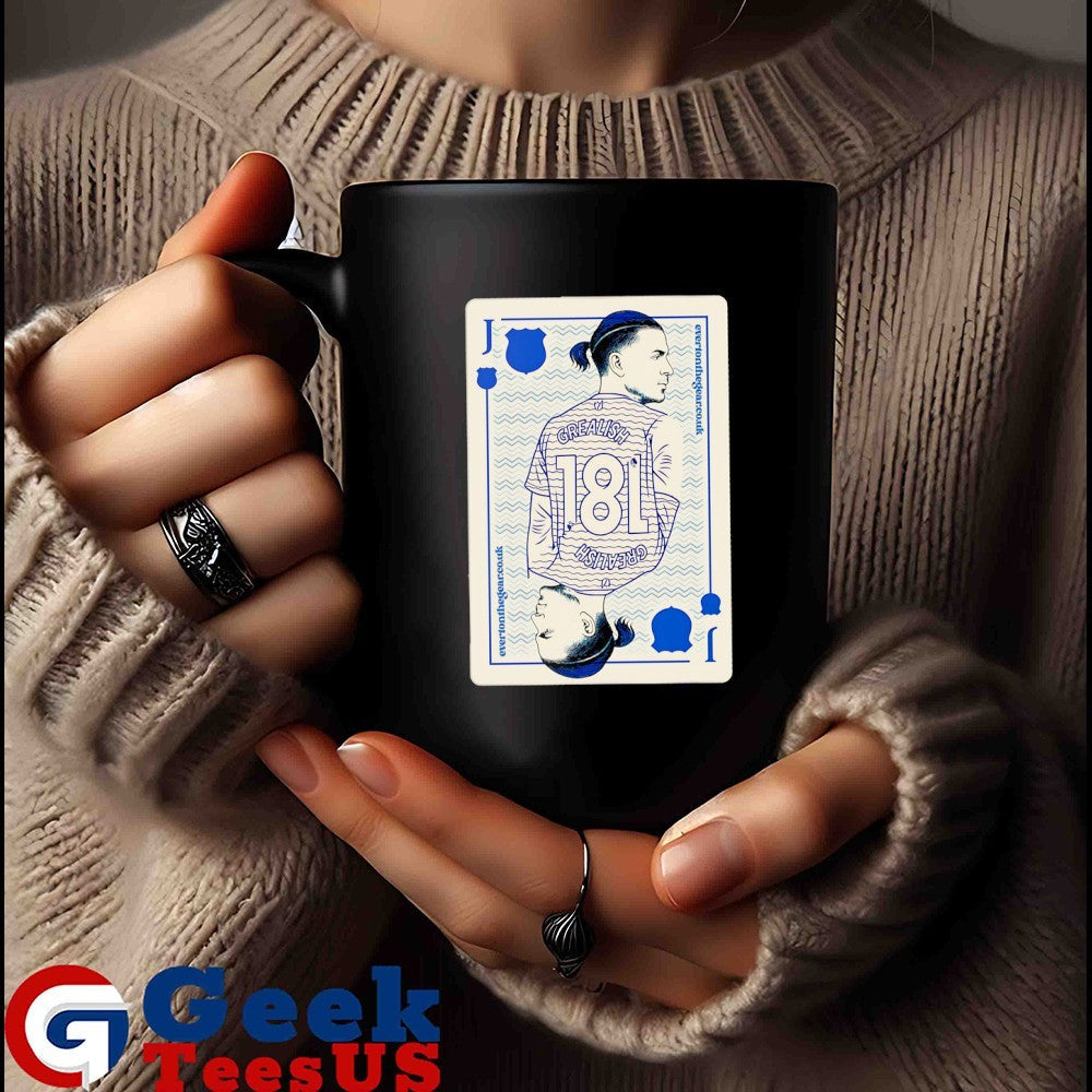 Jack Grealish Everton FC playing card shirt