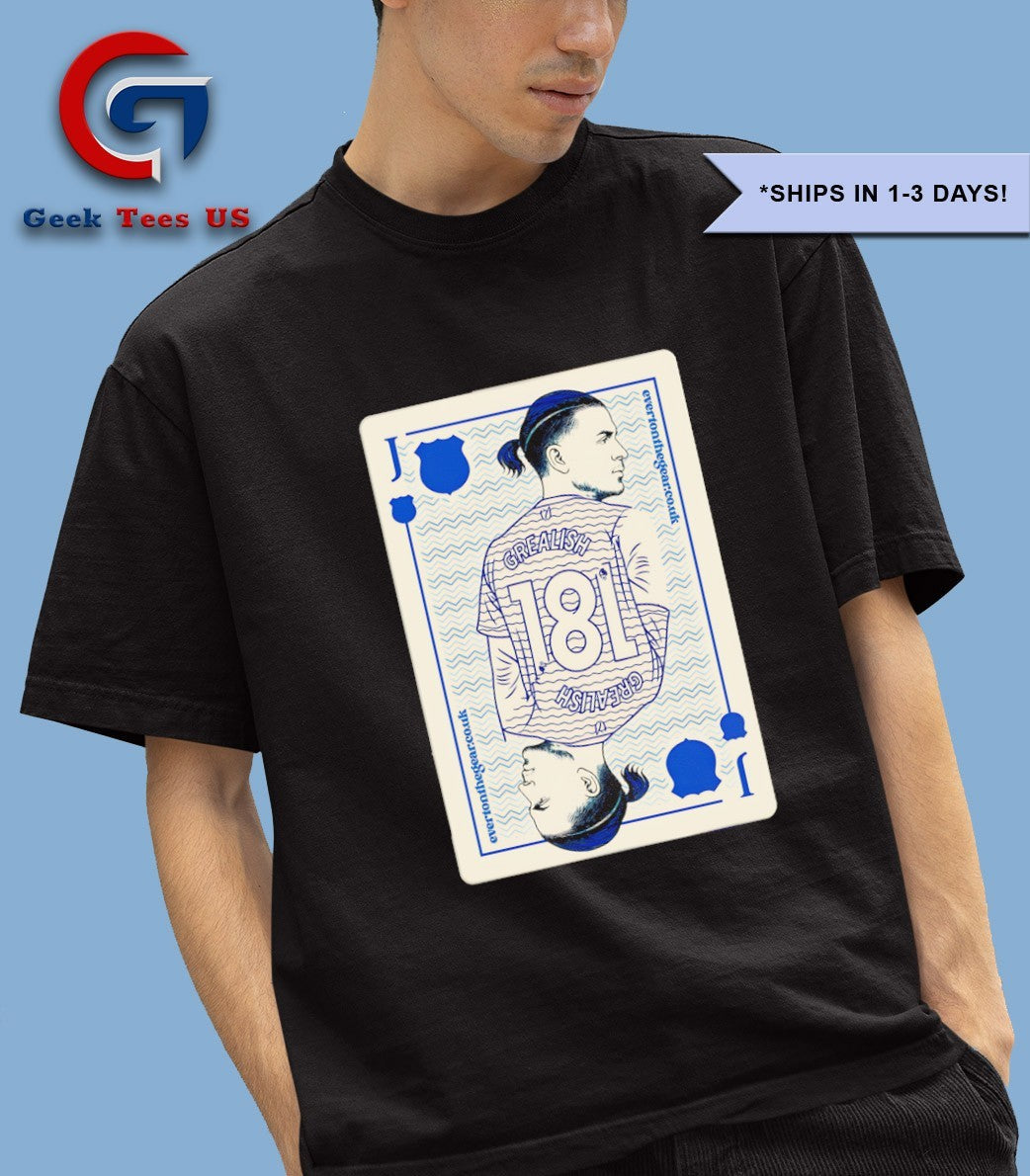 Jack Grealish Everton FC playing card shirt