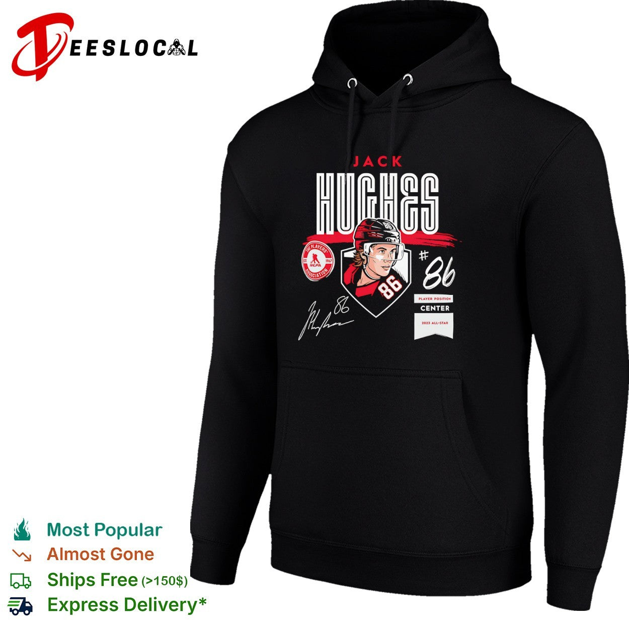 Jack Hughes New Jersey Devils All-Star Signature NHL shirt