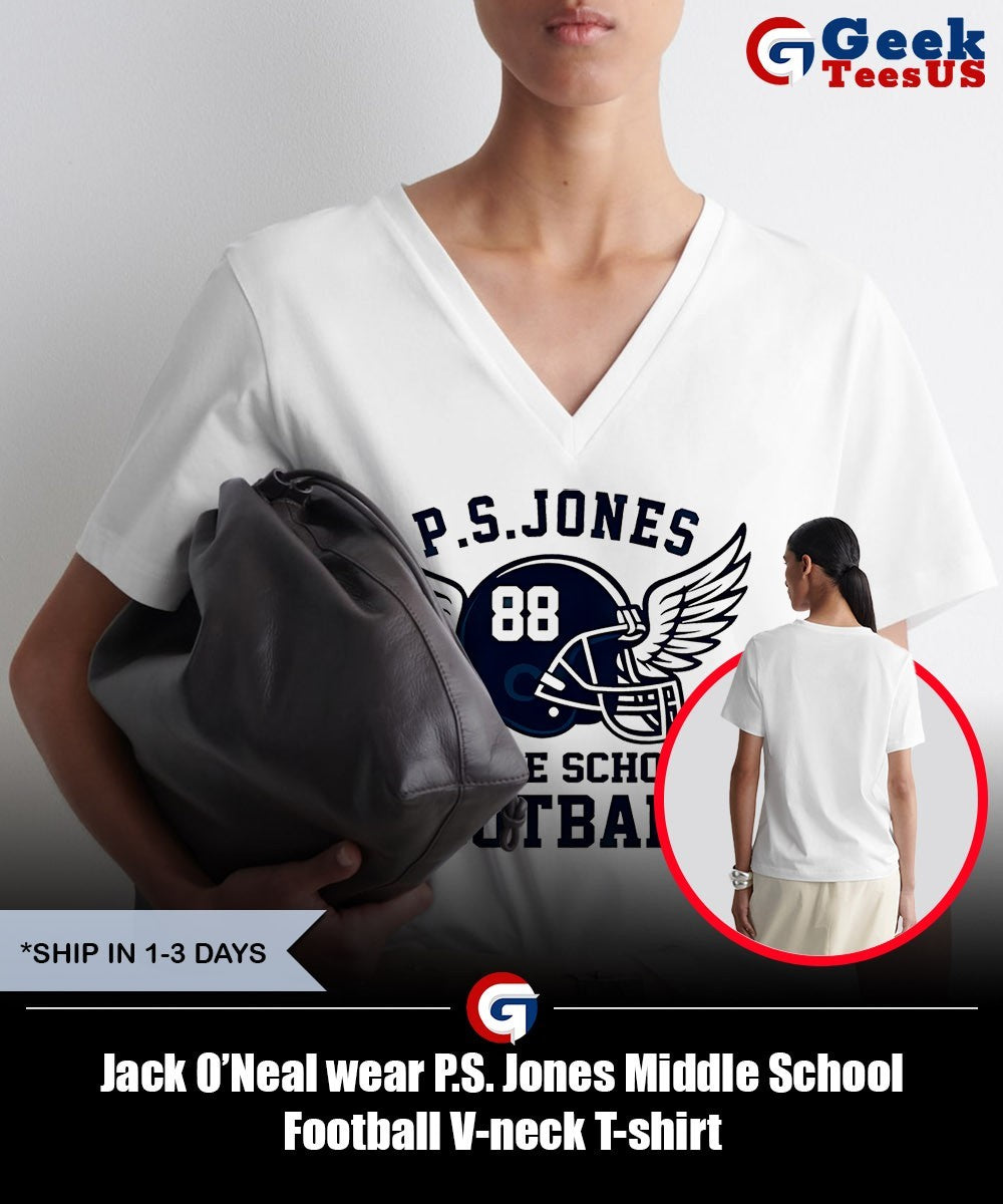 Jack O’Neal wear P.S. Jones Middle School Football shirt