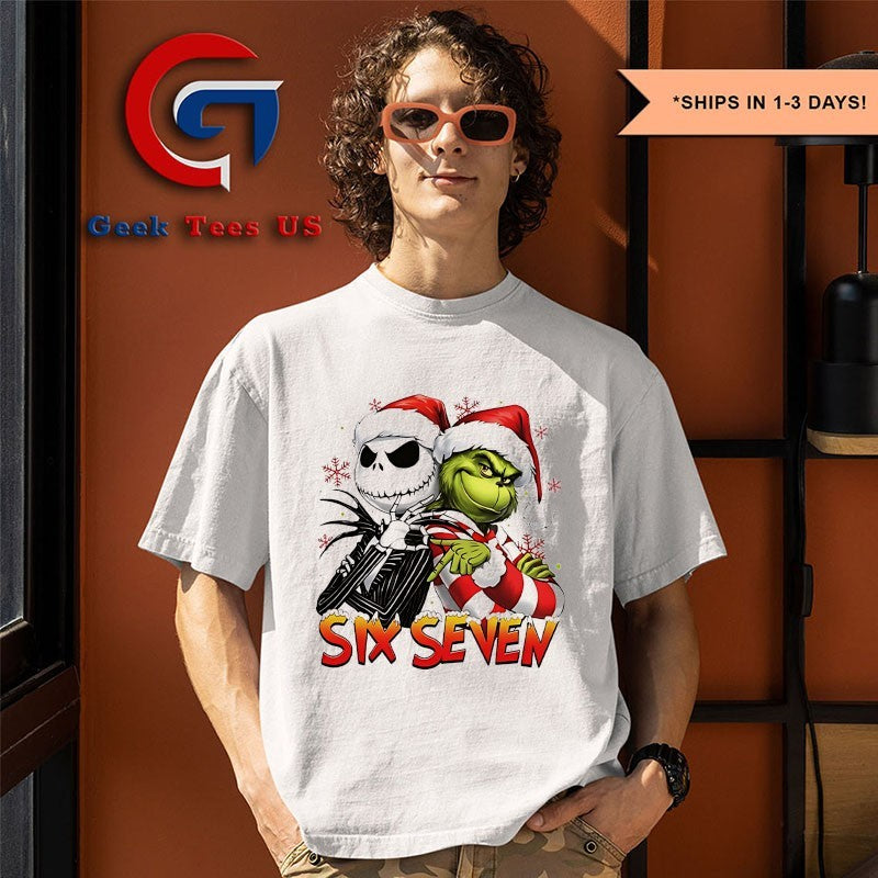Jack Skellington and Grinch six seven Christmas shirt