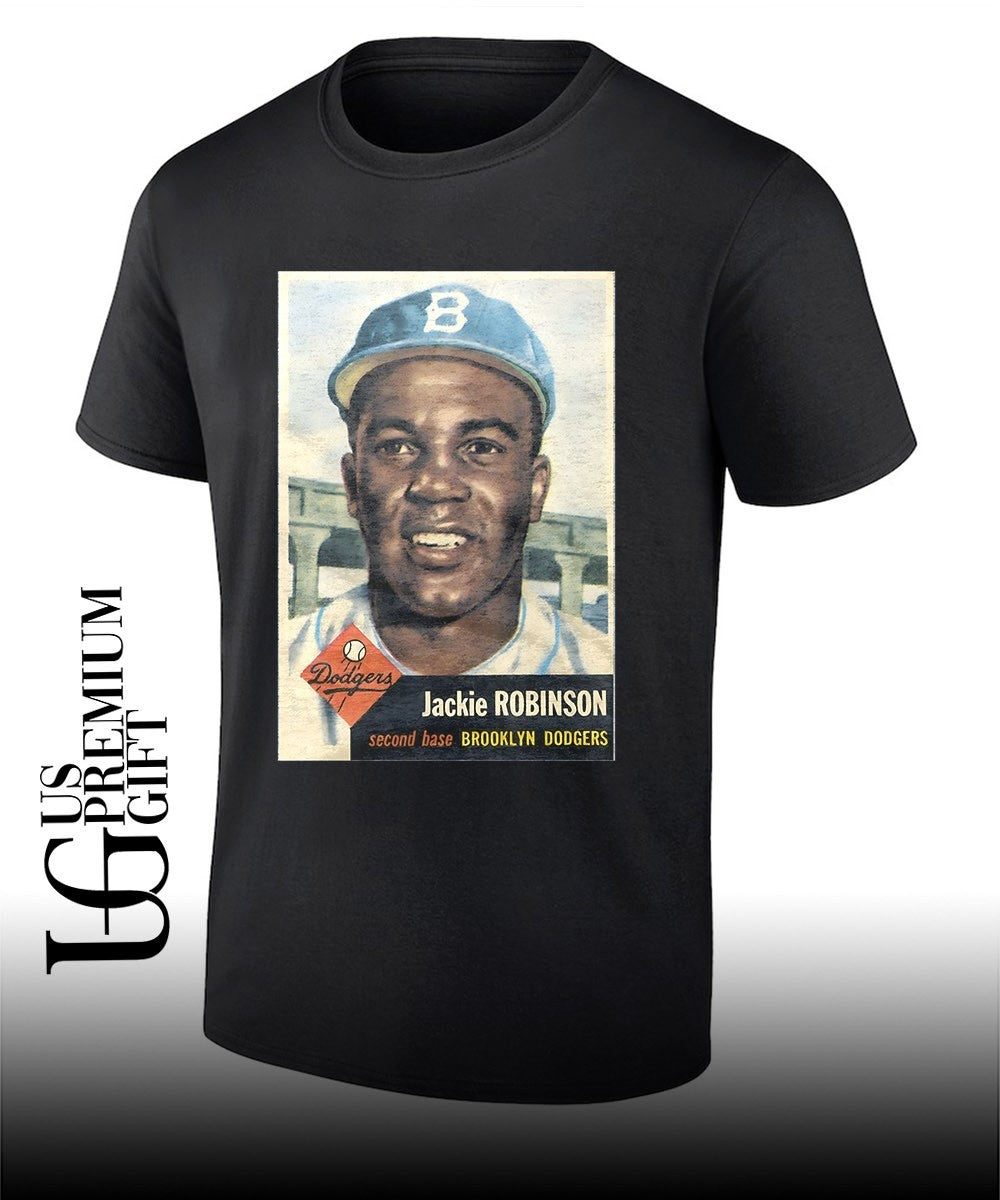 Jackie Robinson Brooklyn Dodgers Baseball 1953 Topps vintage shirt