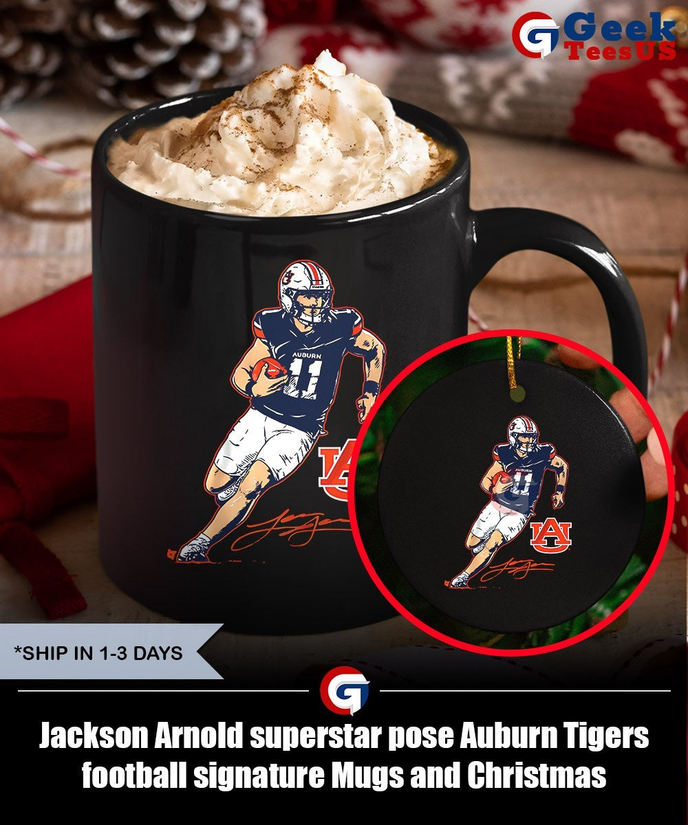 Jackson Arnold superstar pose Auburn Tigers football signature shirt