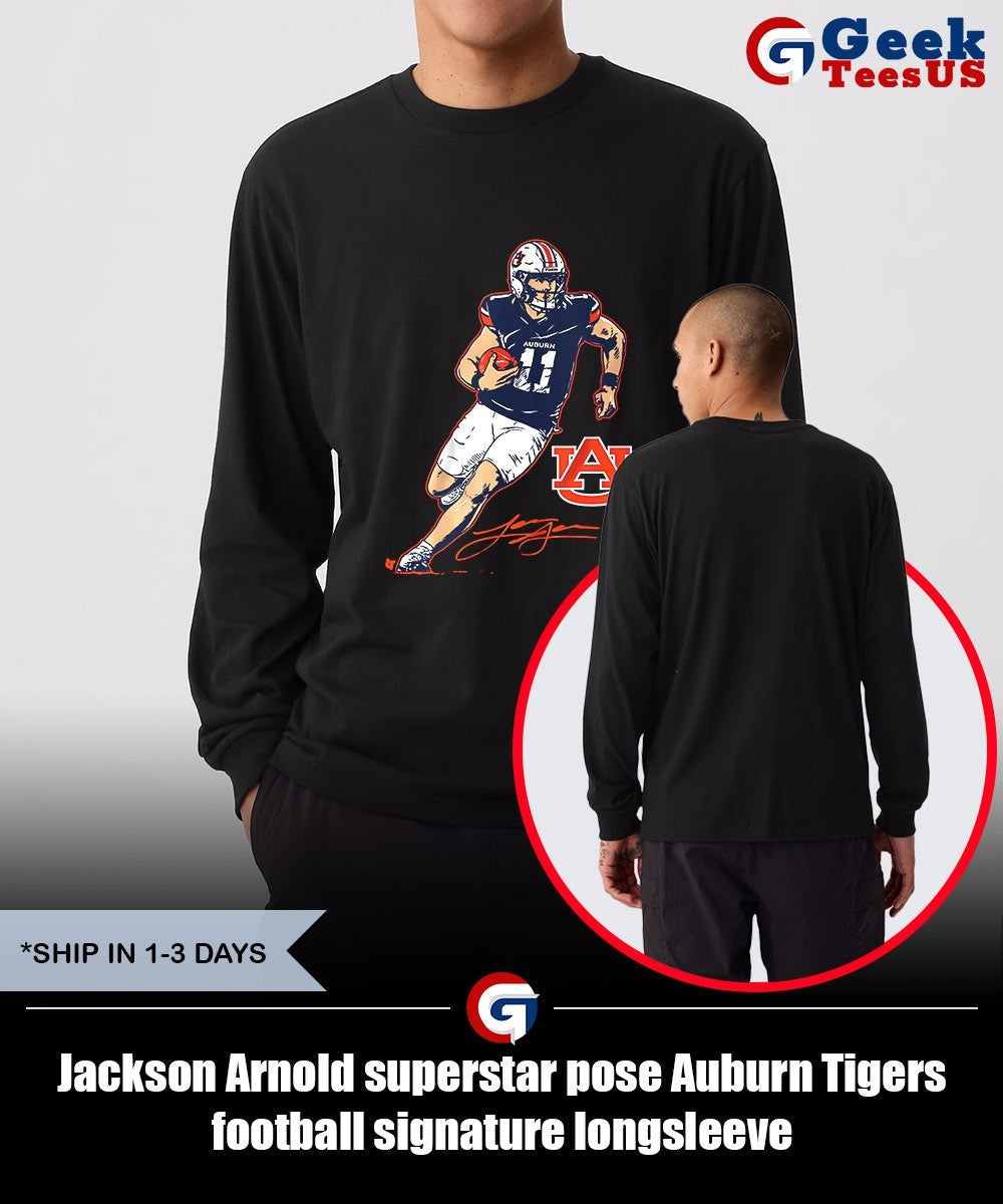 Jackson Arnold superstar pose Auburn Tigers football signature shirt
