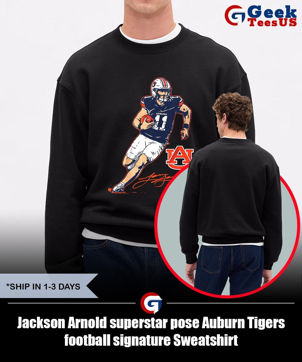 Jackson Arnold superstar pose Auburn Tigers football signature shirt