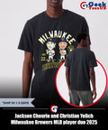 Jackson Chourio and Christian Yelich Milwaukee Brewers MLB player duo 2025 caricature shirt