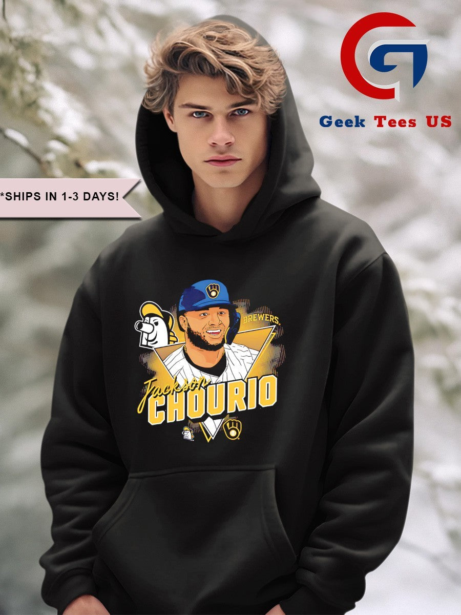Jackson Chourio big head Milwaukee Brewers baseball player 2025 signature shirt