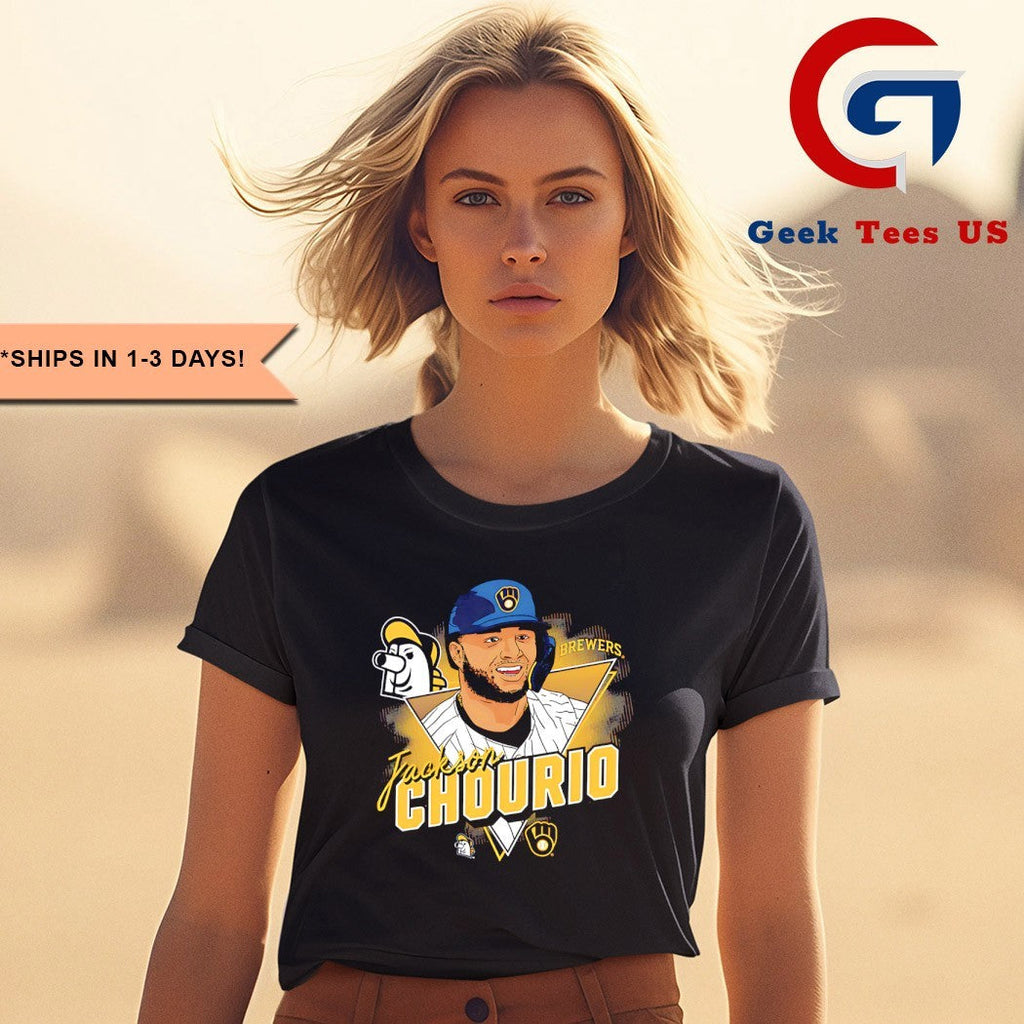 Jackson Chourio big head Milwaukee Brewers baseball player 2025 signature shirt