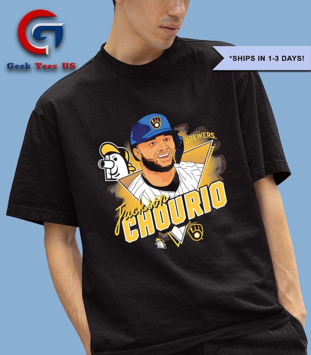Jackson Chourio big head Milwaukee Brewers baseball player 2025 signature shirt