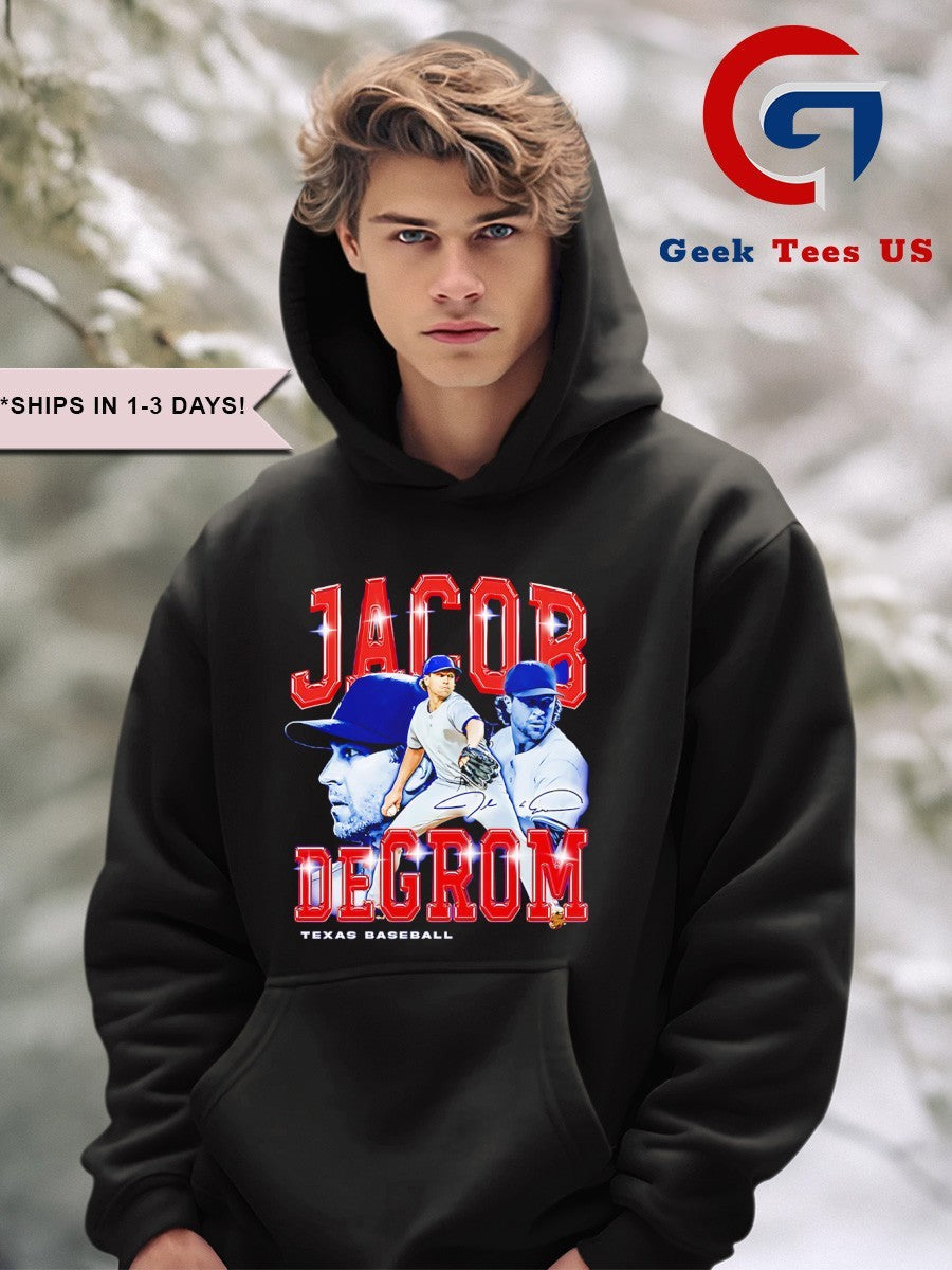 Jacob deGrom Texas Rangers baseball flair signature retro shirt