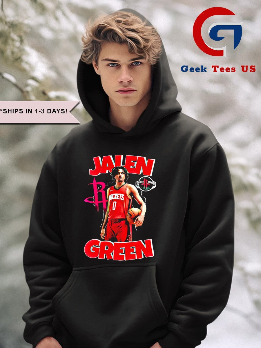 Jalen Green player Houston Rockets basketball 90s Style NBA shirt