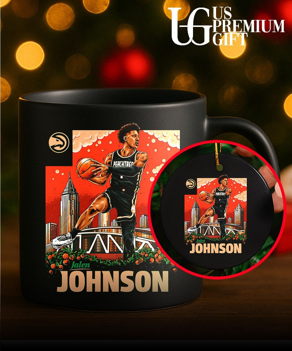 Jalen Johnson Atlanta Hawks NBA Skyline City shirt