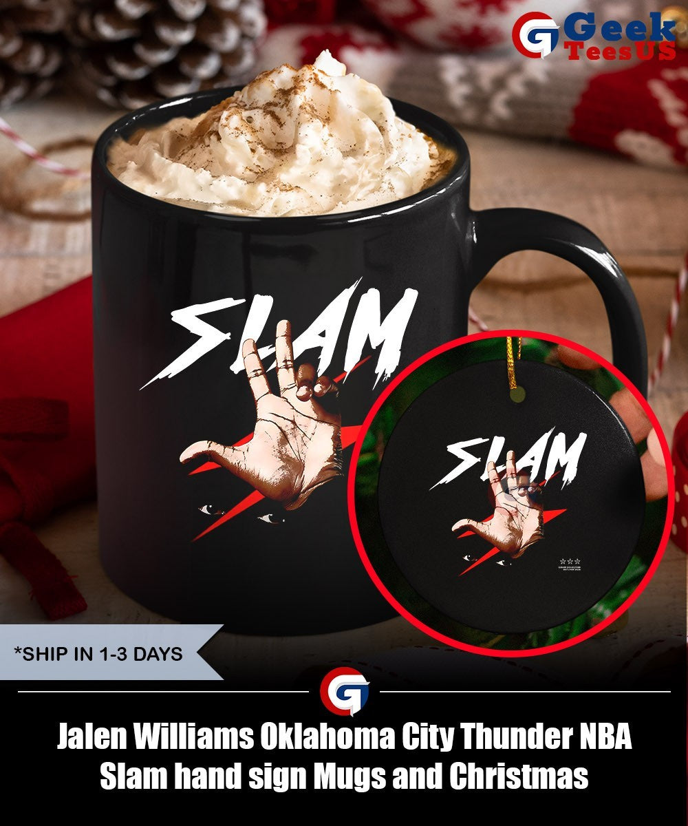 Jalen Williams Oklahoma City Thunder NBA Slam hand sign shirt
