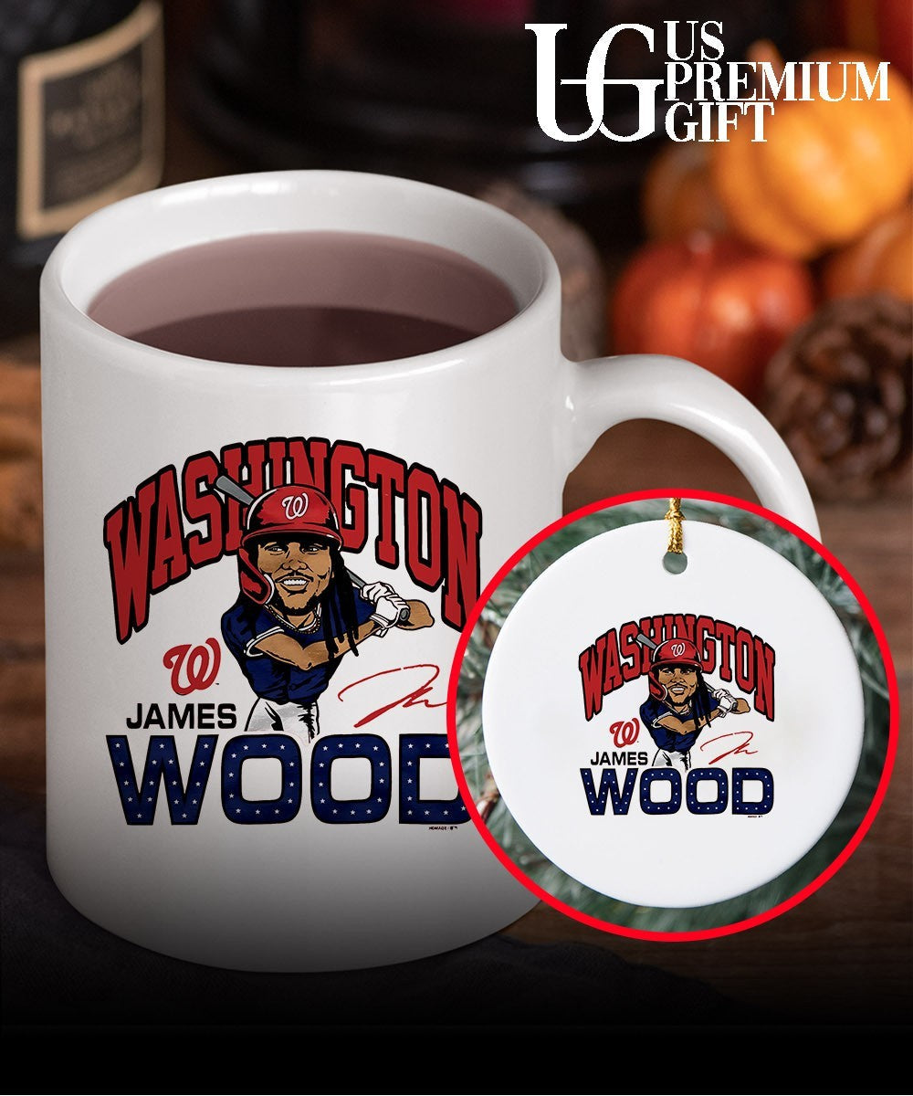 James Wood Washington Nationals baseball caricature signature shirt