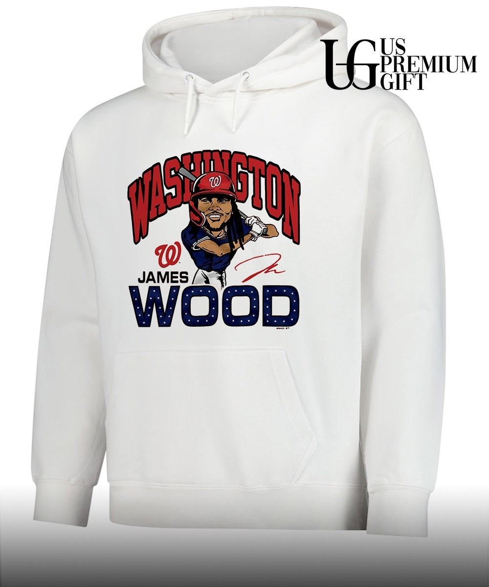 James Wood Washington Nationals baseball caricature signature shirt