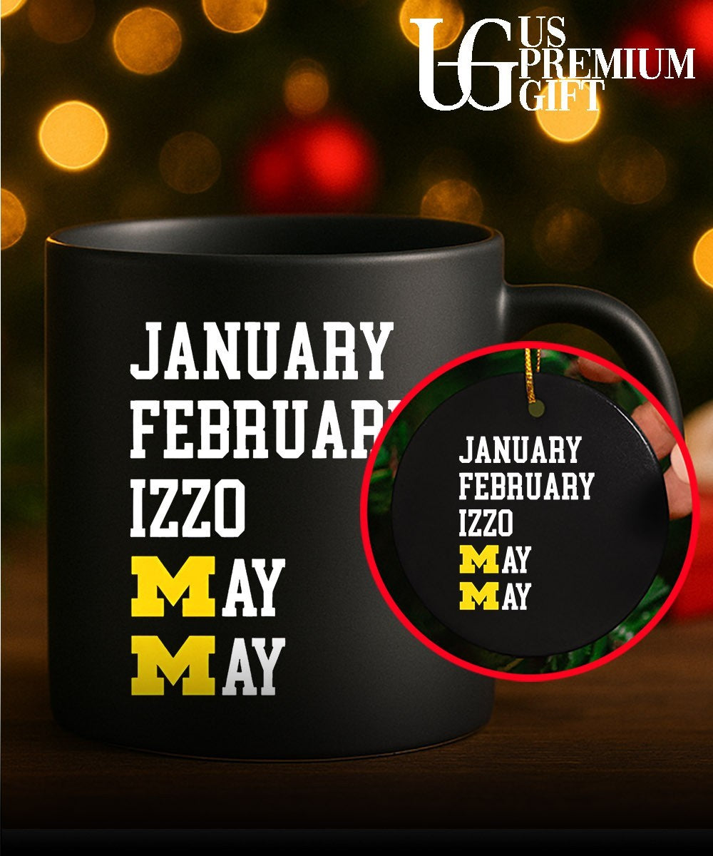 January February Izzo Michigan Wolverines May Months logo shirt