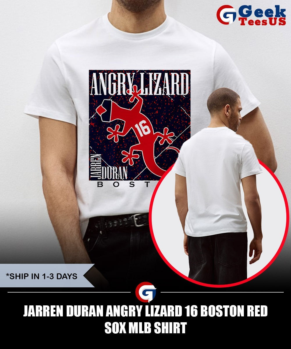 Jarren Duran Angry Lizard 16 Boston Red Sox MLB shirt