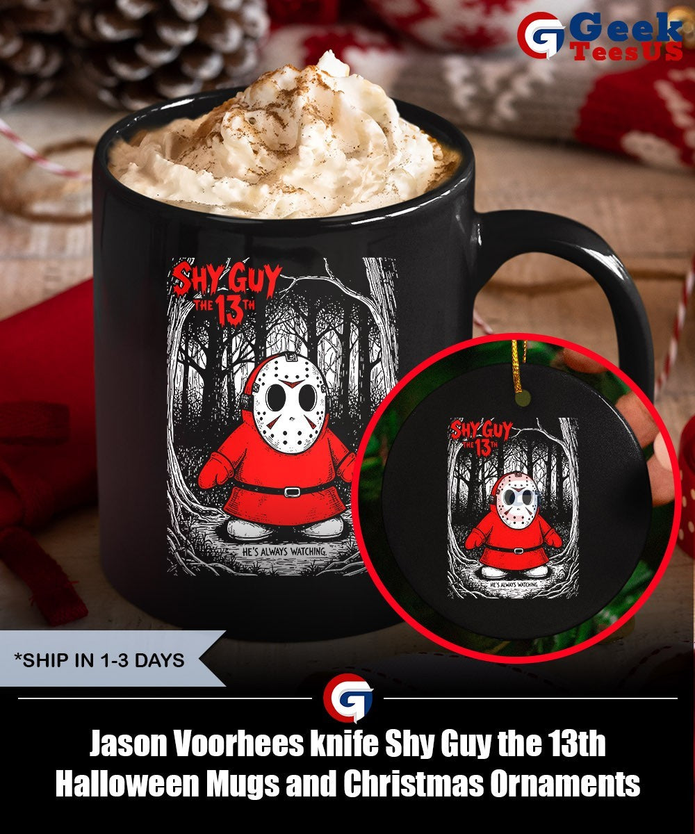 Jason Voorhees knife Shy Guy the 13th Halloween shirt